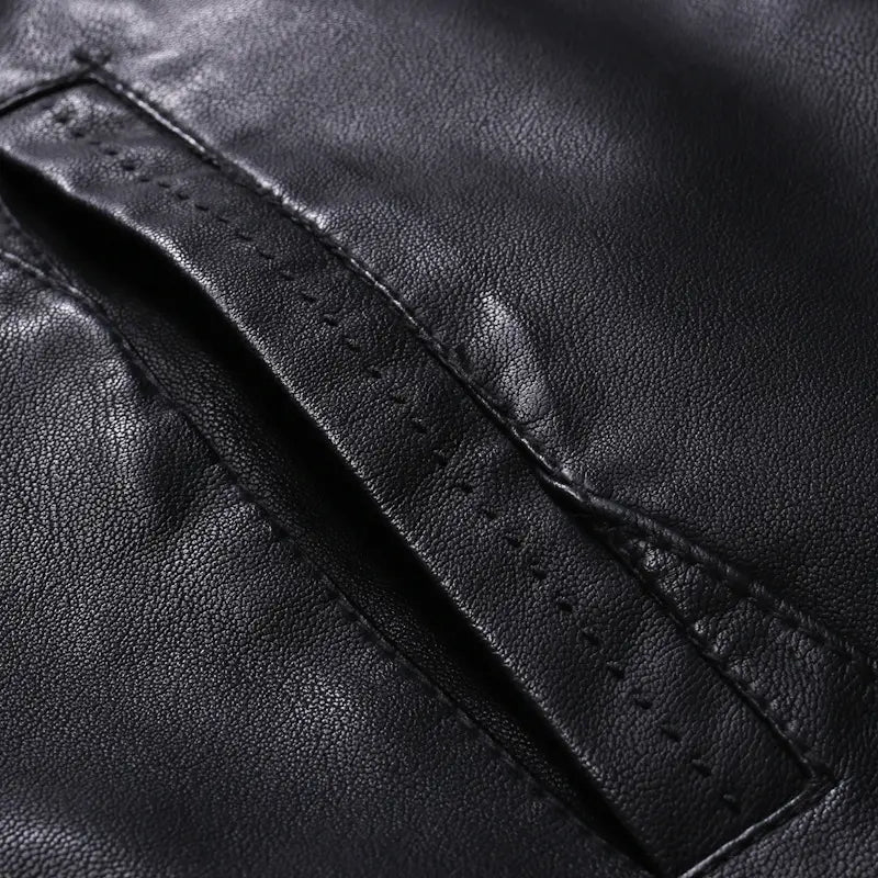 Men’s leather jacket motorcycle jacket
