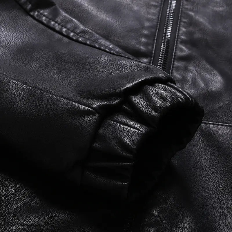 Men’s leather jacket motorcycle jacket