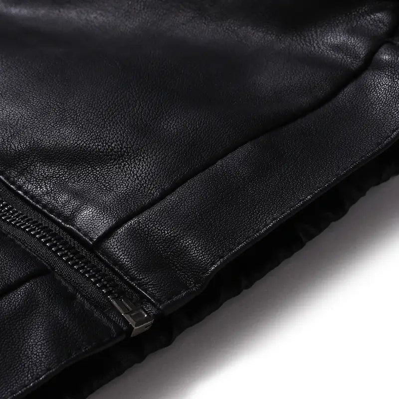 Men’s leather jacket motorcycle jacket
