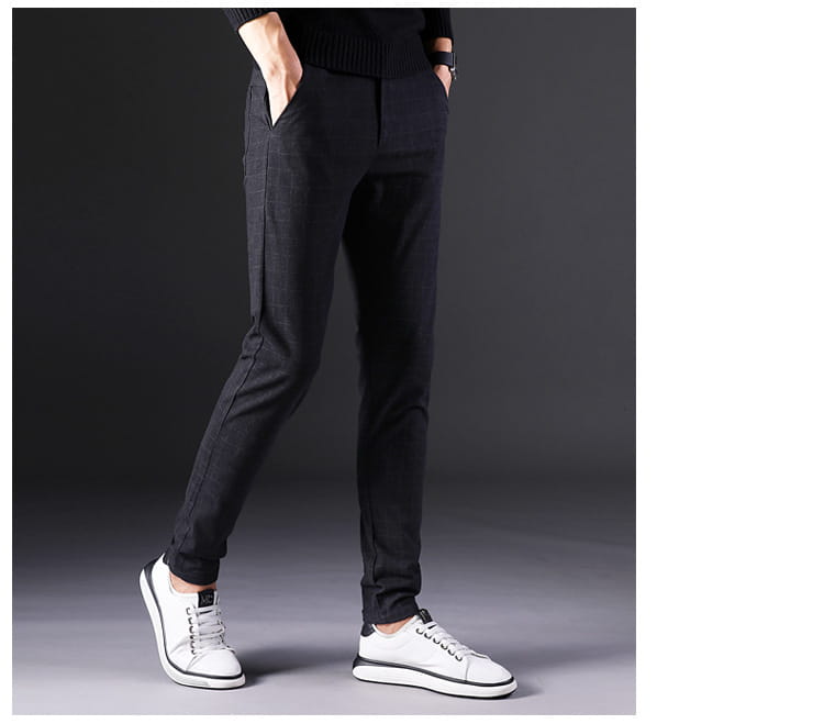 Slim straight trousers men