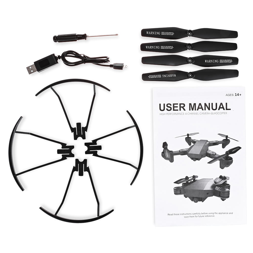 Folding fixed-height aerial drone