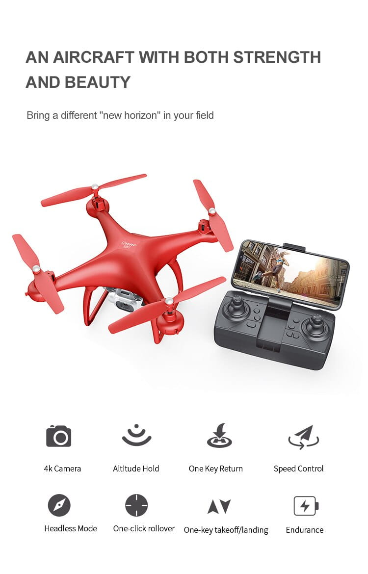 Cross-Border Drone Remote Control Aircraft HD 4k Dual Lens Camera Long Endurance Helicopter Model Fixed Altitude