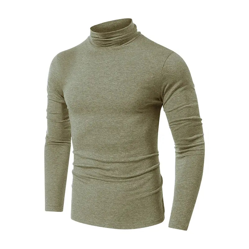 Turtleneck Men’s European And American Long Sleeve T-Shirt