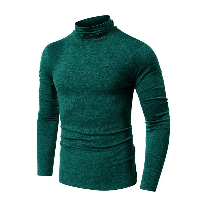 Turtleneck Men’s European And American Long Sleeve T-Shirt