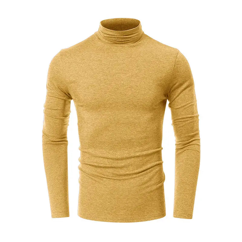 Turtleneck Men’s European And American Long Sleeve T-Shirt