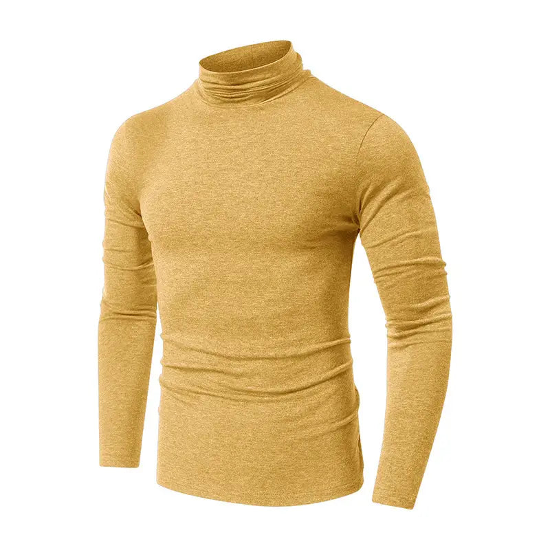 Turtleneck Men’s European And American Long Sleeve T-Shirt