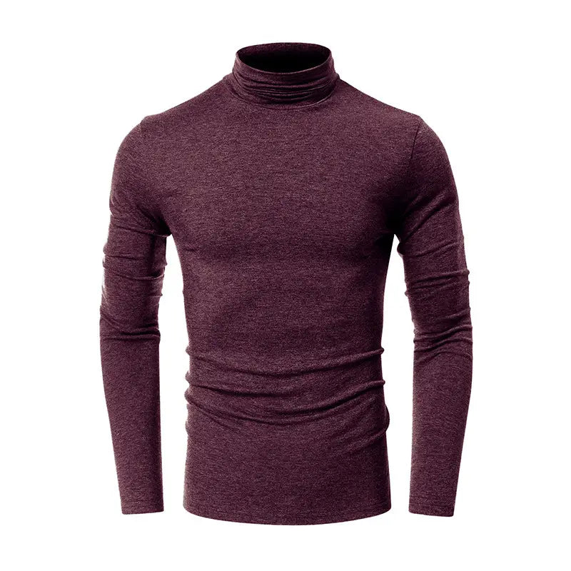 Turtleneck Men’s European And American Long Sleeve T-Shirt