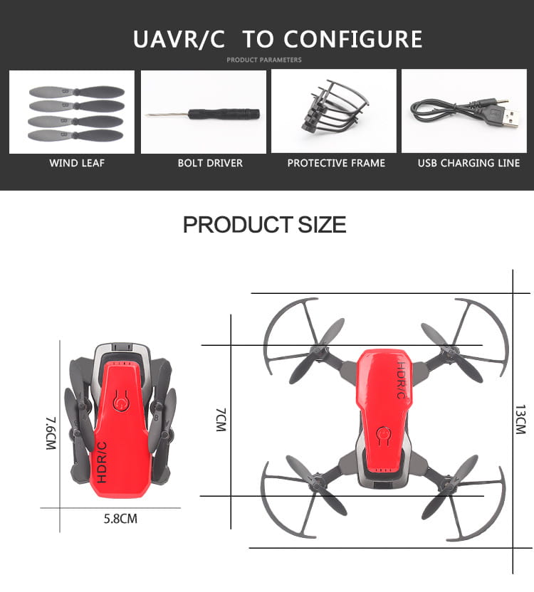 Mini Folding Drone WIFI Remote Control