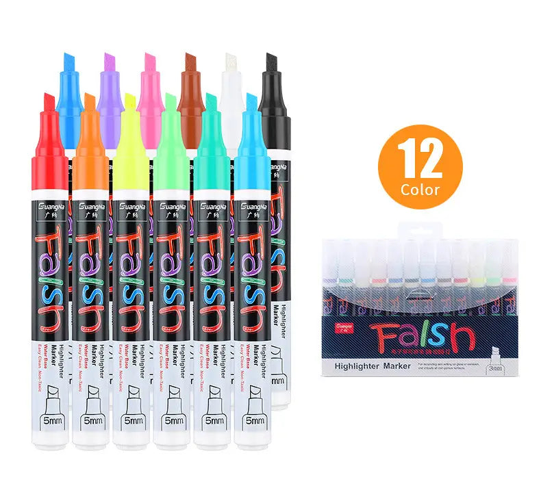 8-color electronic fluorescent plate 6MM highlighter