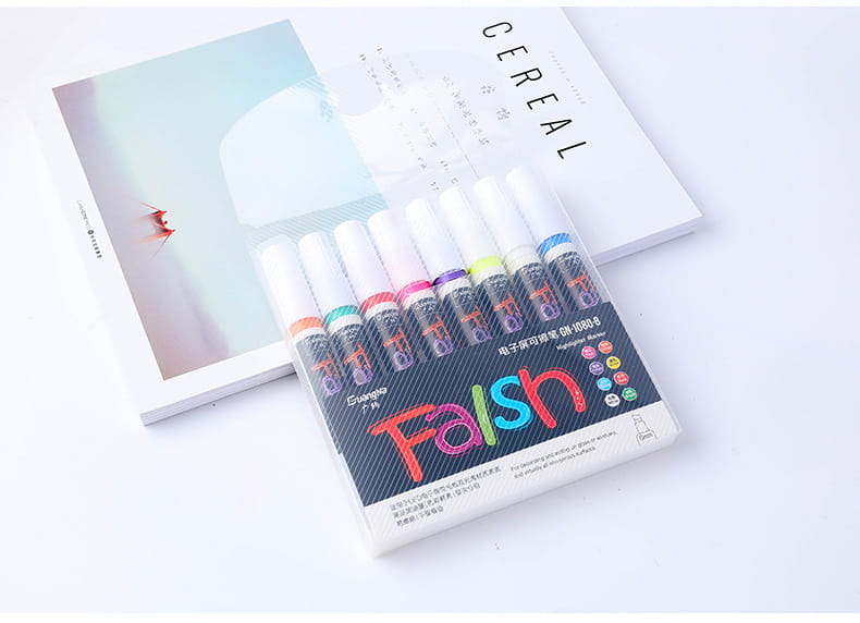 8-color electronic fluorescent plate 6MM highlighter