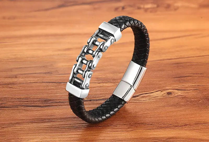 Leather Leather Braided Bracelet Leather Bracelet Custom Leather Bracelet Men’S Cowhide Jewelry