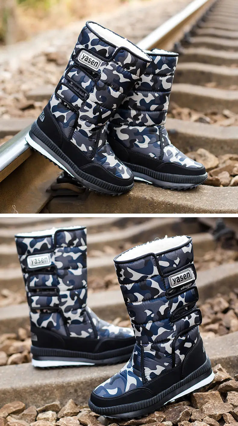 Long high-top men’s boots