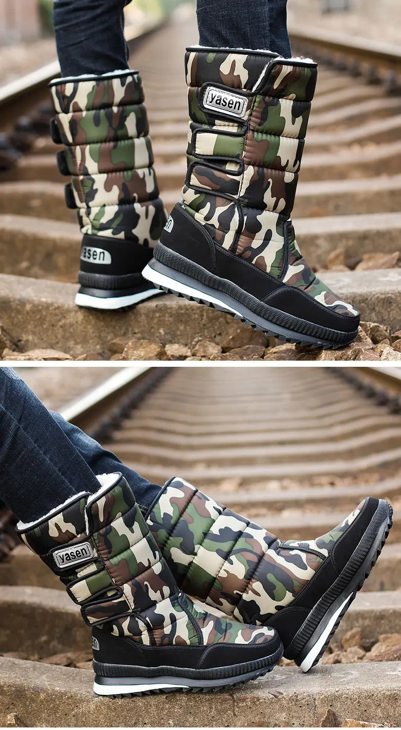 Long high-top men’s boots