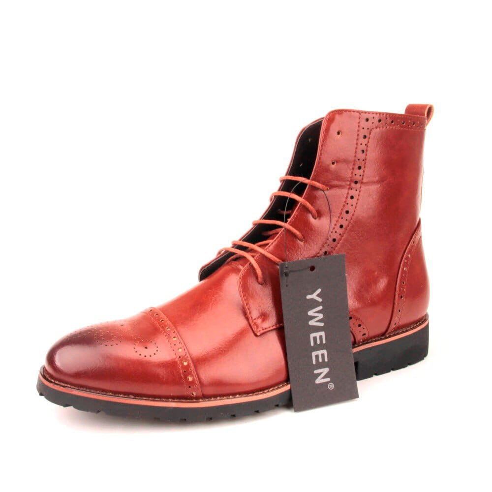 Plus size British style men’s boots leather boots men’s shoes