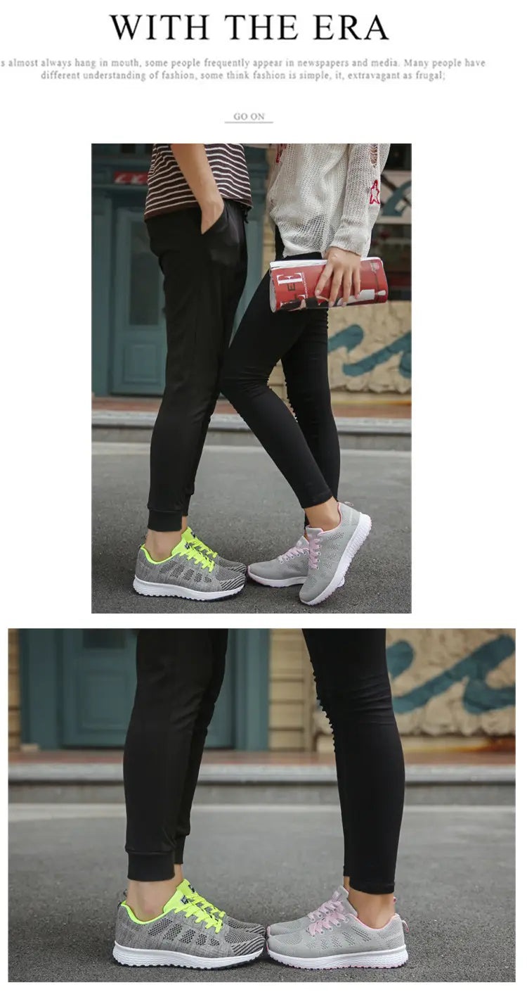 Women Casual Shoes Fashion Breathable Walking Mesh Flat Shoes Woman White Sneakers Women Tenis Feminino Female Shoes