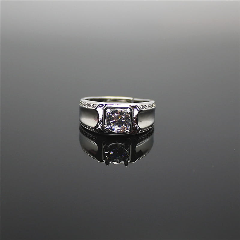 Couple Ring Diamond Ring Sterling Silver Gold Plated