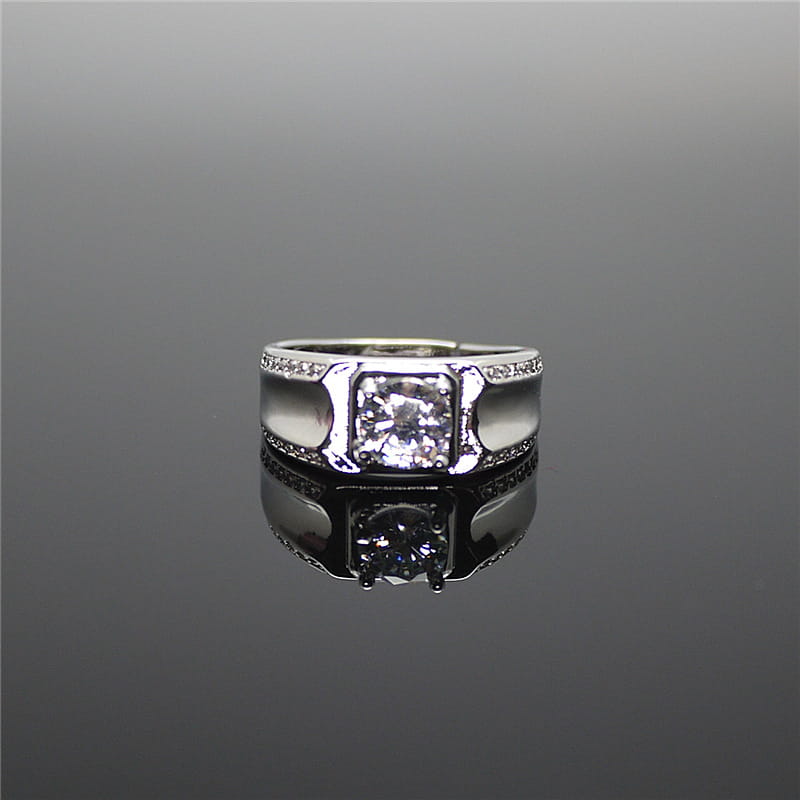 Couple Ring Diamond Ring Sterling Silver Gold Plated