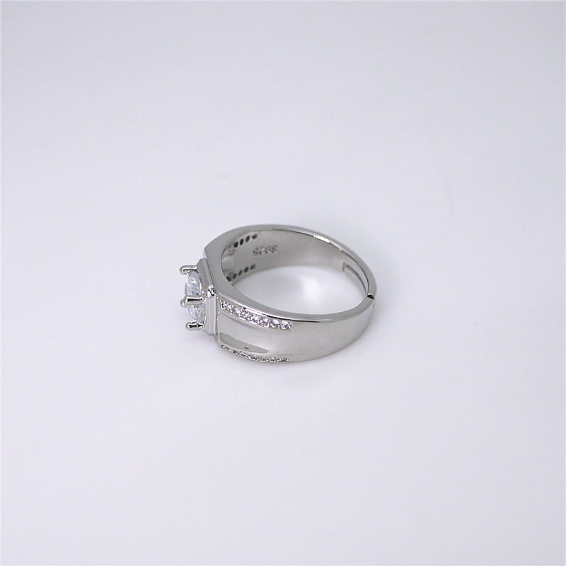Couple Ring Diamond Ring Sterling Silver Gold Plated
