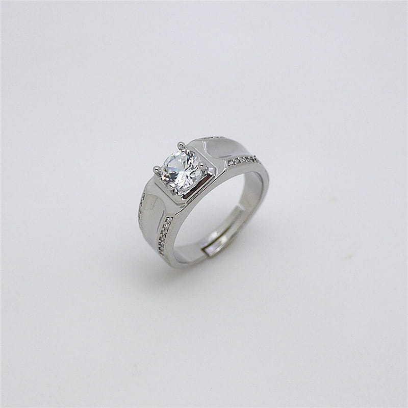 Couple Ring Diamond Ring Sterling Silver Gold Plated