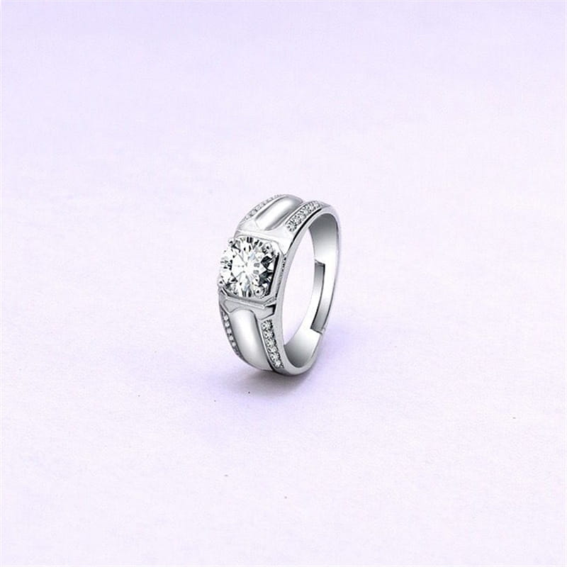 Couple Ring Diamond Ring Sterling Silver Gold Plated