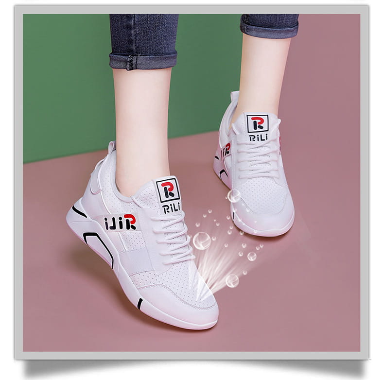 White women’s shoes breathable running shoes