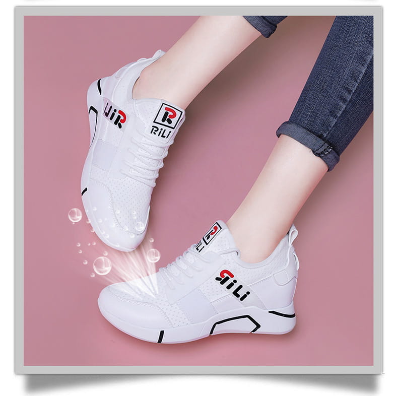 White women’s shoes breathable running shoes