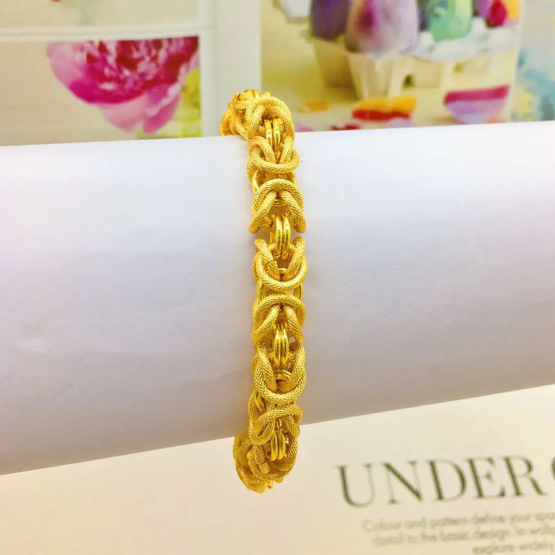Gold bracelet for men gold plated 24K simulation jewelry bracelet