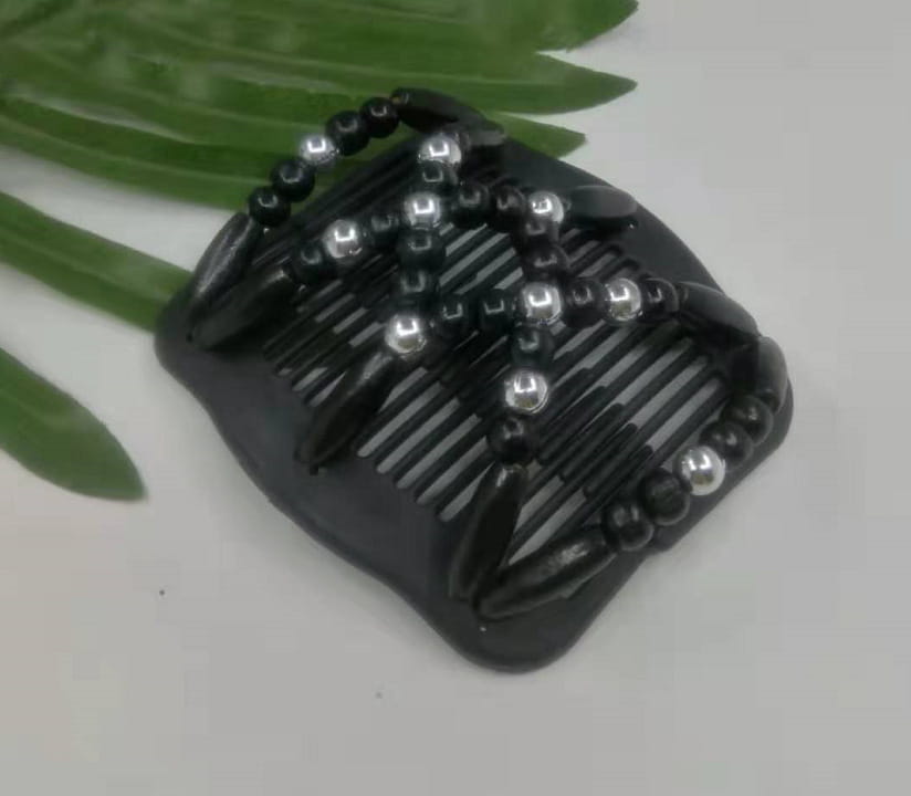 Vintage Elastic Hairpin Stretch Hair Comb Hot Sales Beaded Hair Magic Comb Clip Beads Pin Ladies Hair Accessories