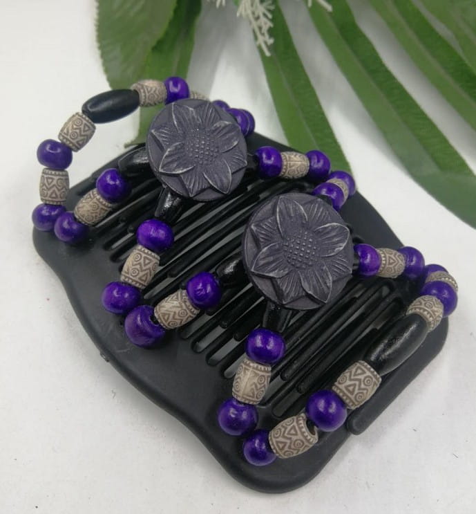 Vintage Elastic Hairpin Stretch Hair Comb Hot Sales Beaded Hair Magic Comb Clip Beads Pin Ladies Hair Accessories