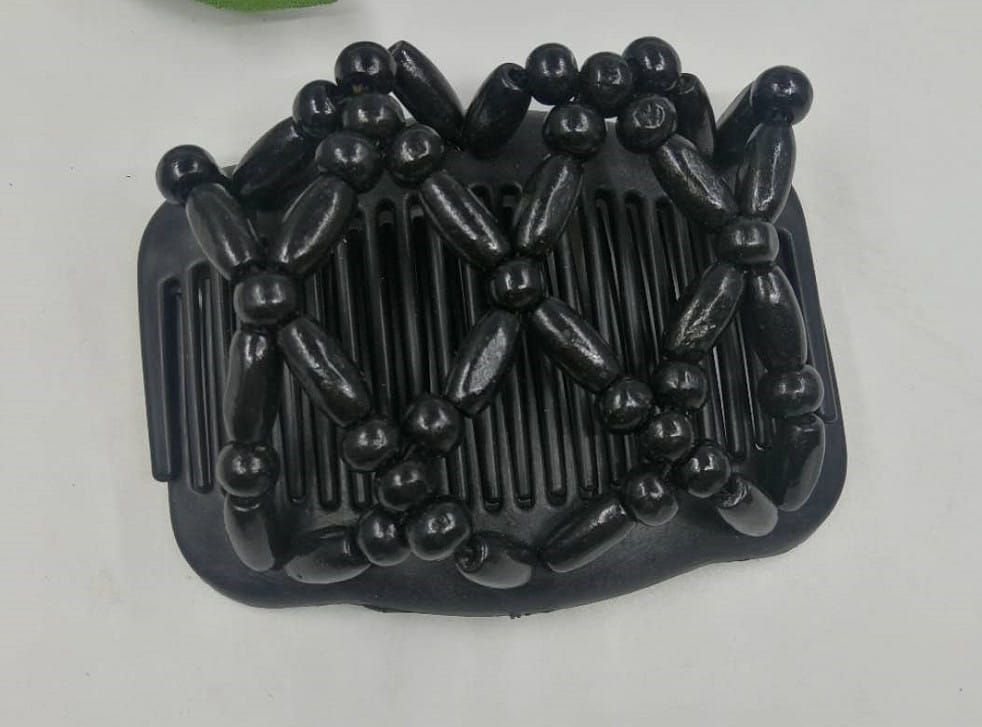 Vintage Elastic Hairpin Stretch Hair Comb Hot Sales Beaded Hair Magic Comb Clip Beads Pin Ladies Hair Accessories