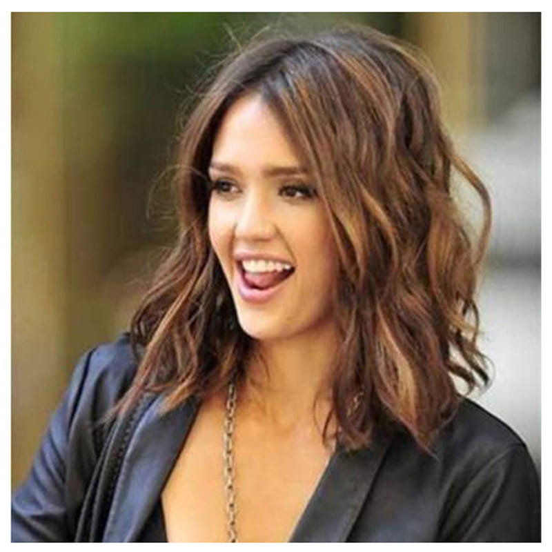 Wig female short curly hair