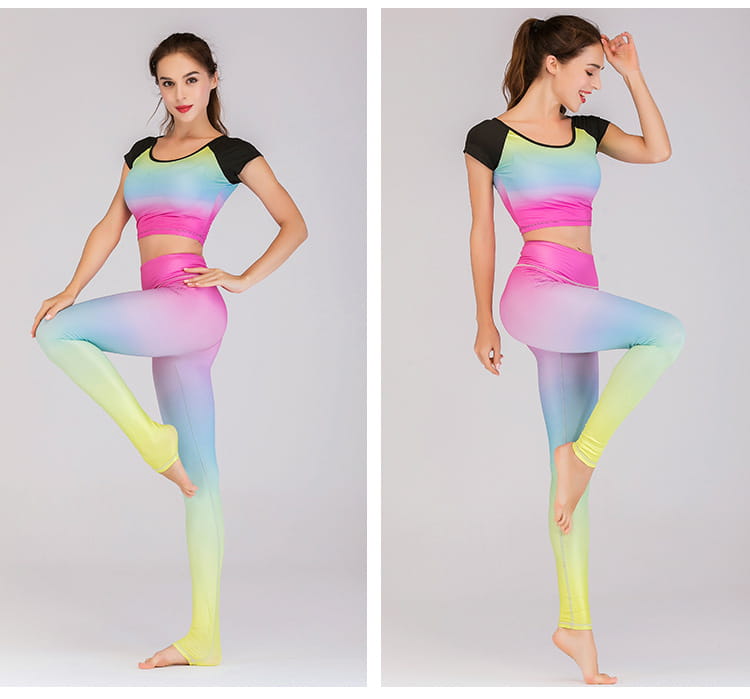 Fashion printed yoga clothes suit women