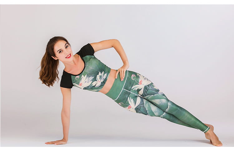 Fashion printed yoga clothes suit women