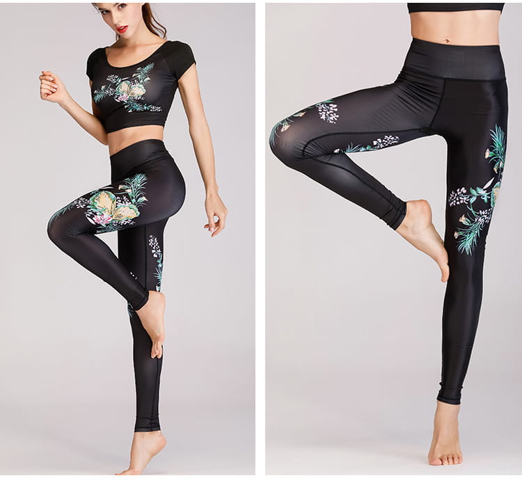 Fashion printed yoga clothes suit women