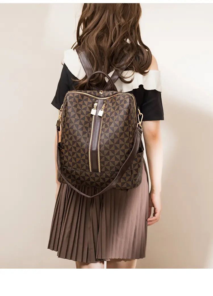 Casual Anti-theft Pu Leather Backpack