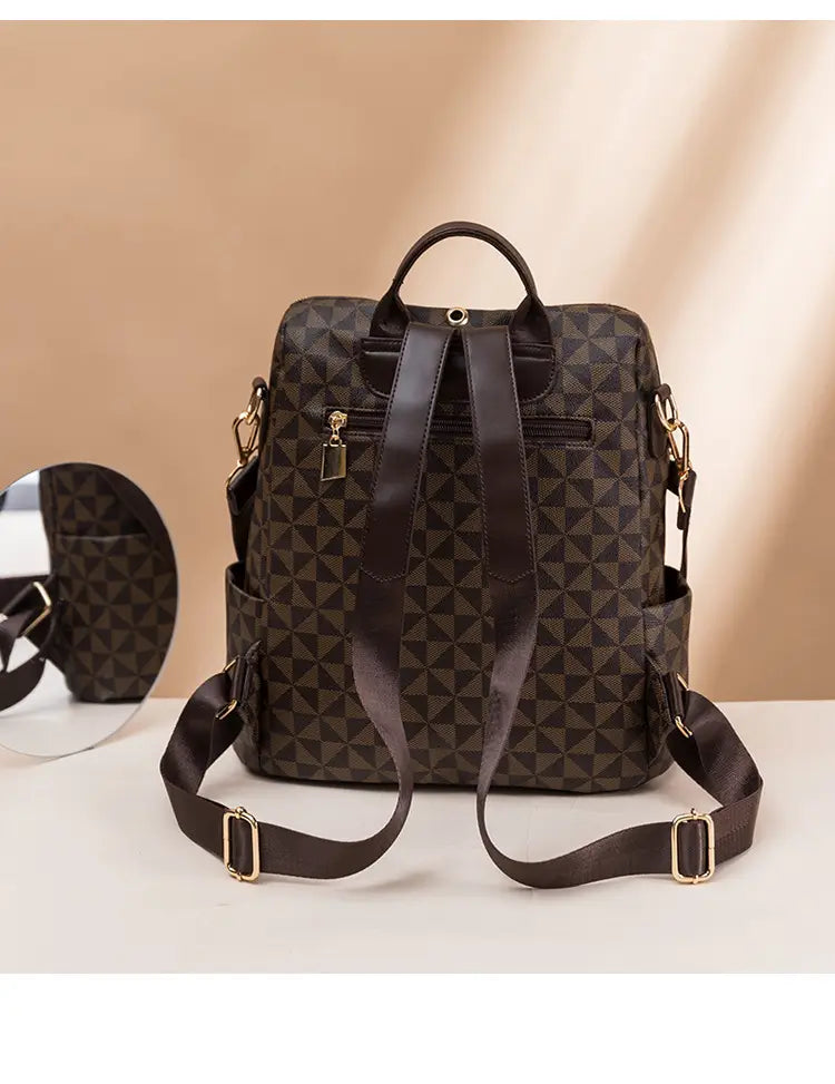 Casual Anti-theft Pu Leather Backpack