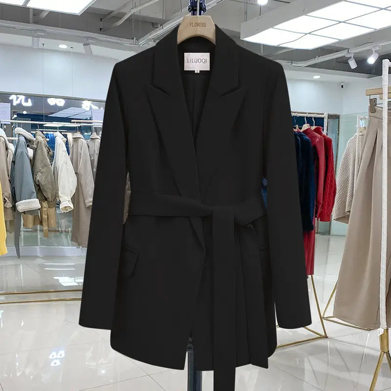 Women’s Overalls Slim Black British Style Formal Suit