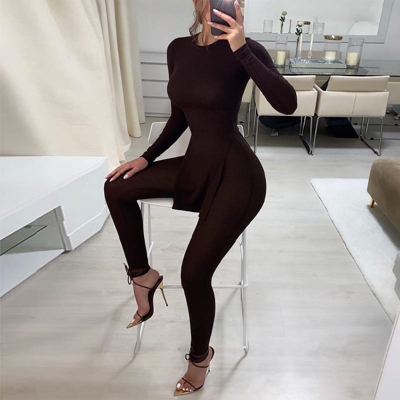 Women’s New Pit Strip Tops And Trousers Suits