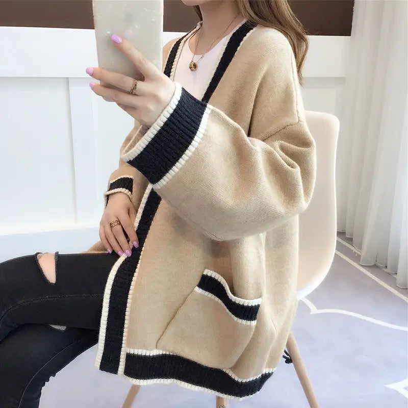 Women’s Tops Sweaters Knitwear Loose Jackets