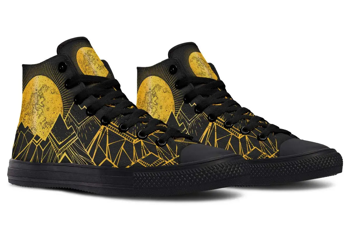 Printed Couple High-top Canvas Shoes