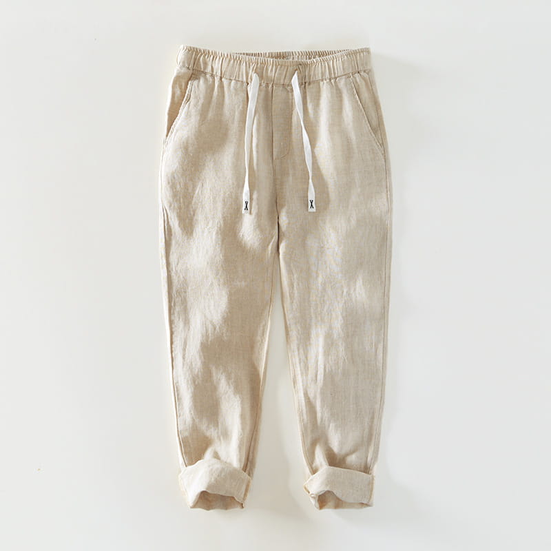 Fashion Linen Leisure Trousers Men