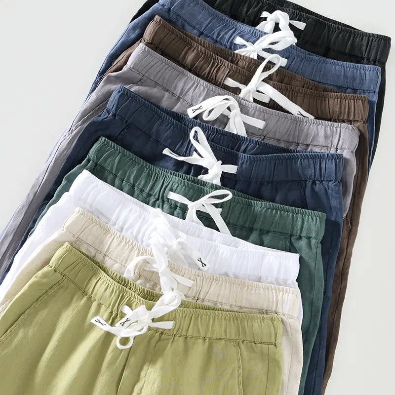 Fashion Linen Leisure Trousers Men
