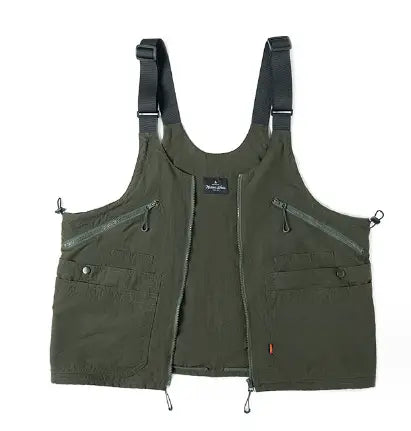 Marden Retro Multi-pocket Sleeveless Nylon Frock Vest Outdoor Functional Dual-use Shoulder Bag For Men