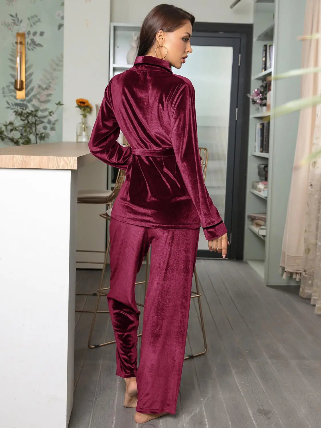 Women’s Pajamas Fleece-lined Thickened Loungewear Suit