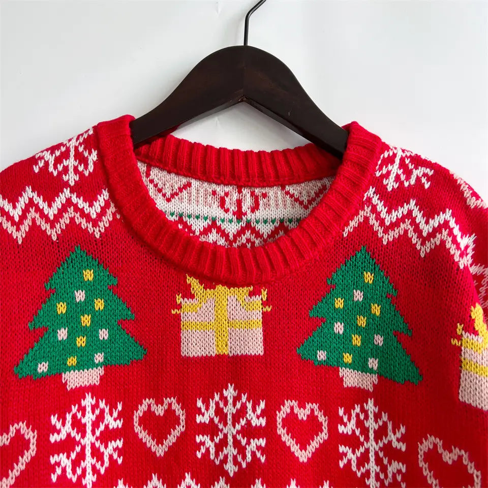 Women’s Stylish Loose Round Neck Long-sleeved Sweater