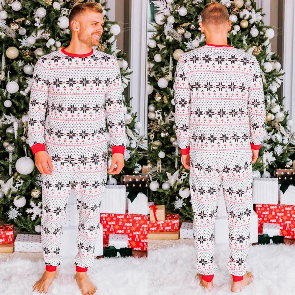 Polyester Black And White Contrast Color Christmas New Parent-Child Women’s Casual Suit