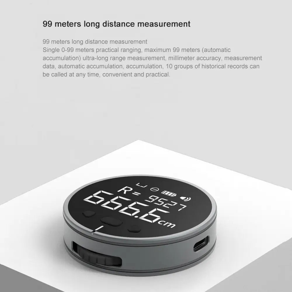 Distance Measuring Instrument Electronic Measuring Ruler Tape Measure High Definition Digital LCD High Precision