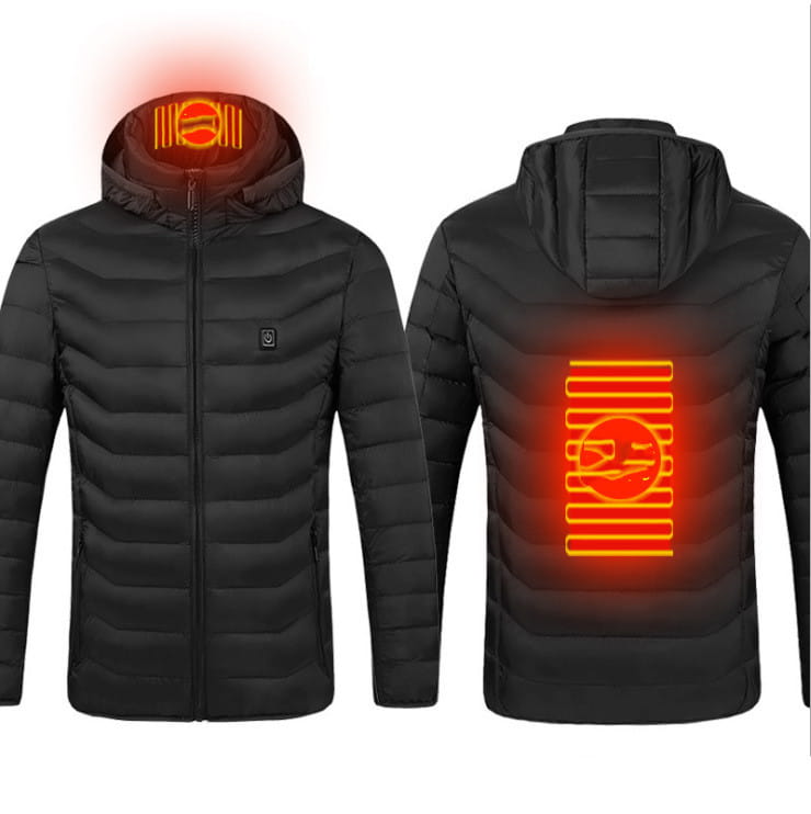 New Heated Jacket Coat USB Electric Jacket Cotton Coat Heater Thermal Clothing Heating Vest Men’s Clothes Winter