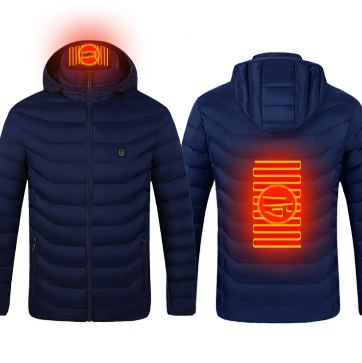New Heated Jacket Coat USB Electric Jacket Cotton Coat Heater Thermal Clothing Heating Vest Men’s Clothes Winter