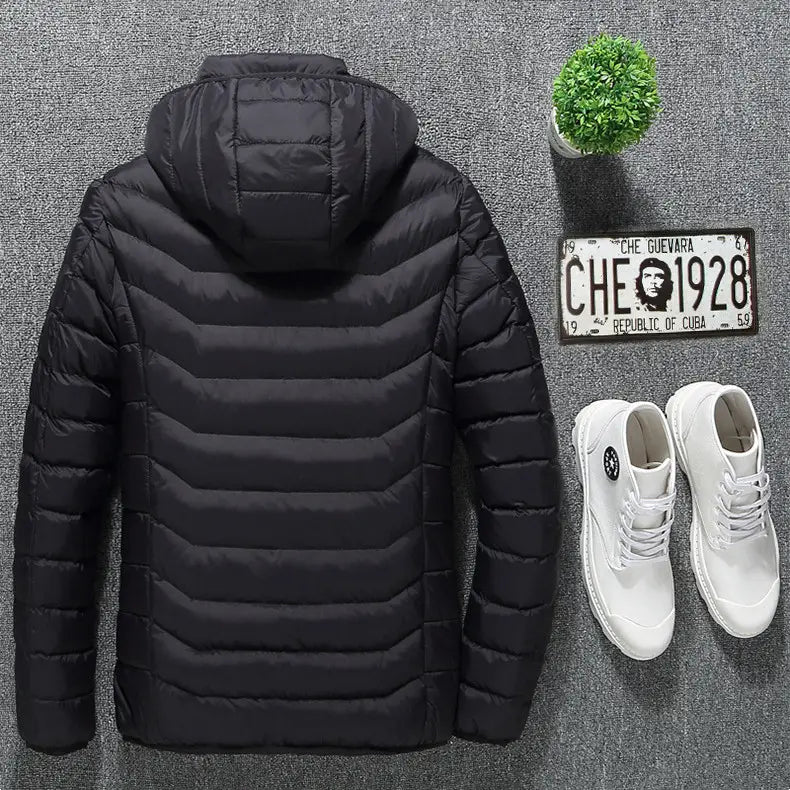 New Heated Jacket Coat USB Electric Jacket Cotton Coat Heater Thermal Clothing Heating Vest Men’s Clothes Winter